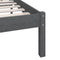 vidaXL - Bedframe - massief - grenenhout - grijs - 120x200 - cm
