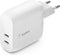 Belkin BoostCharge 40W - USB-C PD Wandlader - 2 Poorten - Wit