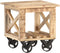 vidaXL - Bijzettafel - op - wieltjes - 40x40x42 - cm - ruw - mangohout