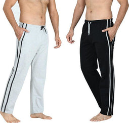 Pierre Calvini - Joggingbroek Heren - 2 Pack - Zwart Grijs - M - Pyjama Heren - Joggingbroek Heren
