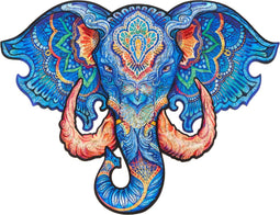 UNIDRAGON Houten Puzzel Voor Volwassenen Dier - Eeuwige Olifant - 299 stukjes - King Size 41x32 cm