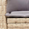 vidaXL - Tuinschommelstoel - met - kussens - poly - rattan - beige
