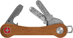 Keycabins Multitool Sleutelhouder - Key Organizer tot en met 12 Sleutels - Keychain Sleutelhanger met Bieropener - Hout