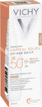 Vichy Capital Soleil UV-Age Daily SPF50+ Getint - Zonnefluide Dagelijkse Bescherming - Gezicht - iacinamide (Vitamine B3) en Peptiden - 40ml