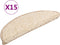 vidaXL - Trapmatten - 15 - st - 56x17x3 - cm - crèmekleurig