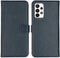 Selencia Hoesje Geschikt voor Samsung Galaxy A23 (5G) Hoesje Met Pasjeshouder - Selencia Echt Lederen Bookcase - Blauw