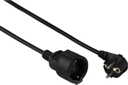 Hama Schuko Ext. Black - Verlengsnoer 2M - Kindveilig - Zwart
