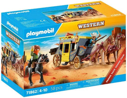 PLAYMOBIL 71862 - Wilde Westen Postkoets - Spannende achtervolging - Meerkleurig