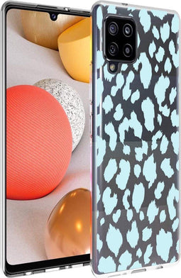 iMoshion Hoesje Geschikt voor Samsung Galaxy A42 Hoesje Siliconen - iMoshion Design hoesje - Blauw / Transparant / Design Leopard Blue
