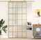 vidaXL - Schuifdeur - 102,5x205 - cm - mat - ESG-glas - en - aluminium - goudkleurig