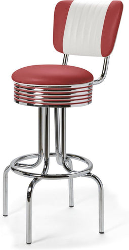 Bel Air Retro Barkruk BS-28CB Rood
