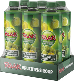 RAAK Vruchtensiroop Reine Claude - Vruchtensiroop met minder suiker - 0,75ltr (6 flessen)