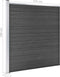 vidaXL - Schuttingpanelenset - 699x186 - cm - HKC - zwart