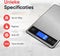 Kitchenwell KN359 - Digitale Precisie Keukenweegschaal - 1gr - 10kg - USB Oplaadbaar - Grijs