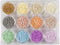 Rocailles, pastelkleuren, d 3 mm, afm 8/0 , gatgrootte 0,6-1,0 mm, 12x17 gr/ 1 doos