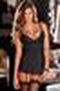 Rene Rofe - Zwart hollywood jurkje met jarretels - S/M