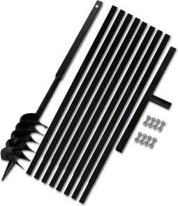 vidaXL - Grondboor - met - handvat - 120 - mm - en - verlengstukken - 9 - m