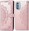 iMoshion Hoesje Geschikt voor Motorola Moto G51 Hoesje Met Pasjeshouder - iMoshion Mandala Bookcase - Rosé Goud