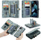 Caseme - vintage 2 in 1 portemonnee hoes - Geschikt voor iPhone 12 Mini - Blauw