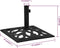 vidaXL - Parasolvoet - 47x47x33 - cm - gietijzer - zwart