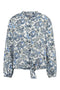gardeur gebloemde dames blouse blauw | maat S