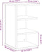 vidaXL - Dressoir - 35x35x55 cm - bewerkt hout - oud houtkleurig