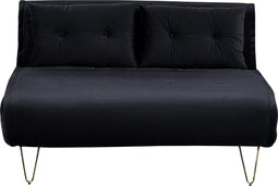 VESTFOLD - Slaapbank 2-zits - Zwart - Fluweel