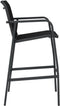 vidaXL - Tuinbarstoelen - 4 - st - textileen - zwart