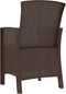 vidaXL - Tuinstoel - met - kussen - polypropeen - rattan - bruin