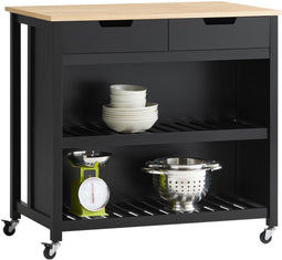 SoBuy FKW74-SCH - Keukeneiland - Werkblad 100x60 cm - Zwart