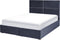 VERNOYES - Bed met opbergruimte - Marineblauw - 160 x 200 cm - Fluweel
