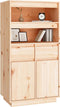 vidaXL - Hoge - kast - 60x40x116,5 - cm - massief - grenenhout