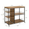 SoBuy Serveerwagen - Industrieël - Max. 75 kg - 110 x 45 x 92 cm