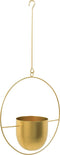 QUVIO Bloempot hangend - Plantenhouder - Metaal - Goud - Ø 15 cm
