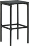 vidaXL - Barkrukken - met - kussens - 3 - st - poly - rattan - zwart