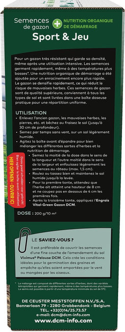 DCM GRASZAAD PLUS SPEEL & SPORT 1KG 50M²