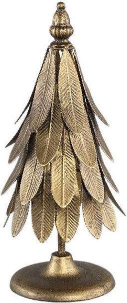 PTMD Cedro Kerstmis Ornament - 13 x 13 x 31 cm - Metaal - Goud