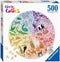 Ravensburger Round puzzle Circle of colors Animals - Legpuzzel - 500 stukjes
