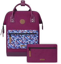 CABAIA Adventurer Melanged Backpack M - Vrije tijd rugzak met laptopvak 18L - Santiago De Cuba (rood paars)