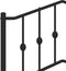 vidaXL - Bedframe - met - hoofdbord - metaal - zwart - 90x200 - cm
