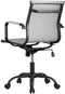 Feel Furniture - Luxe Bureaustoel - Lage Rugleuning - Lichtgrijs met Mat Zwart Frame