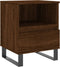 vidaXL - Nachtkastje - 40x35x50 - cm - bewerkt - hout - bruin - eikenkleur
