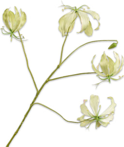 Silk-ka Kunstbloem-Zijden Bloem Gloriosa Tak Groen-Lime 89 cm