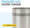 BRASQ Papierbak - Metalen Geperforeerde Afvalbak - 15 liter - Zilver