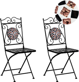 CARPINO - Tuinstoel set van 2 - Zwart - Metaal