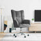 vidaXL Relaxfauteuil - Fluweel - Hoogte verstelbaar - Donkergrijs