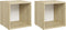 vidaXL - Tv-meubelen - 2 - st - 37x35x37 - cm - bewerkt - hout - wit - sonoma - eikenkleur
