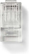 RJ45-Connector - Male - Solid UTP CAT6 - Recht - Verguld - 10 Stuks - PVC - Transparant - Envelop