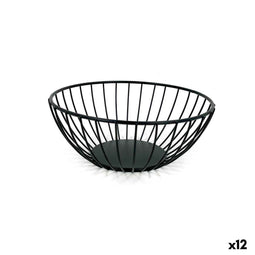 Broodmand My Bar Zwart Metaal Rond 20 x 8 cm (12 Stuks)
