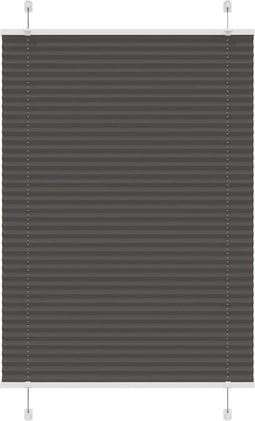 vidaXL - Plissé - rolgordijn - 95x100 - cm - stofbreedte - 94,4 - cm - polyester - zwart